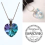 Комплект колие и обеци Swarovski, бижута с кристали Сваровски, снимка 1