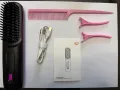 Гребен за изправяне на коса, брада, LCD дисплей, USB зареждане, снимка 5