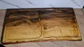 Ръчно изработена дъска-поднос за мезе от орех с две отделения, снимка 9