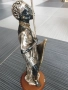 CIARTE Blackmoor статуетка посребрен резин 39см/италианска фигура на негър-войн/злато-сребро 925, снимка 3