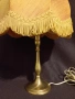 Старинна месингова лампа с абажур, снимка 2