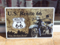 Метална табела мотор U.S. Route 66 Indian каране свободно, снимка 1 - Декорация за дома - 44875218