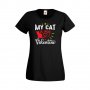 Дамска тениска Свети Валентин My Cat Is My Valentine 1, снимка 4