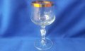 Ретро кристални чаши за алкохол, златен кант, столче, 6 бр , снимка 6