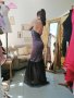 Стилна бална рокля русалка с камъни, снимка 4