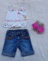 Детски дънкови панталонки и потник 2 години, снимка 1 - Комплекти за бебе - 32796815