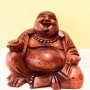Масивна дървена фигура Буда, подарък сувенир декорация, ръчна изработка