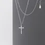 SLUYNZ сребърно колие с кръст за жени, снимка 6