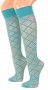 Fibrotex 30DEN синьо-зелени дамски мрежести чорапи Фибротекс три четвърти чорапи мрежа, снимка 1 - Дамски чорапи - 9159766