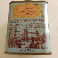 Винтидж кутия за чай The London Tea Co. Специална смес след вечеря, снимка 4 - Колекции - 43500911