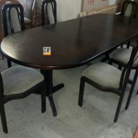Комплект разтегателна маса с 6 стола, снимка 1 - Маси - 43699176
