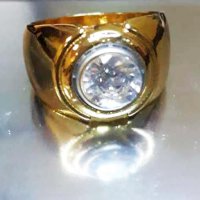 Златен Пръстен жълто злато с камък Бял Топаз и печат, снимка 6 - Пръстени - 28383279