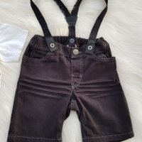 Панталон с тиранти и блуза с папионка H&M 6-9 месеца, снимка 6 - Комплекти за бебе - 28230175