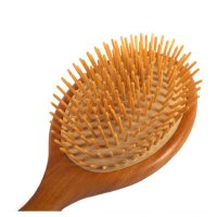 Овална четка за коса, Кафява, Дървена, снимка 3 - Продукти за коса - 43670928