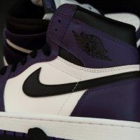 Nike Air Jordan 1 High OG Court Purple Размер 42 Номер Лилави Кецове Обувки Маратонки Нови, снимка 4 - Кецове - 39273699