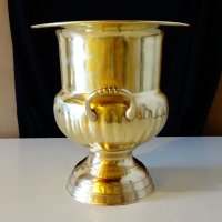 Английска ваза Ампир,шампаниера,месинг., снимка 4 - Антикварни и старинни предмети - 27919909