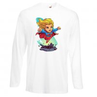 Мъжка тениска DC Super Girl Star Wars Игра,Изненада,Подарък,Геймър, , снимка 4 - Тениски - 36808460