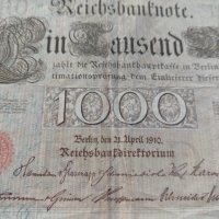 Райх банкнота - Германия - 1000 марки / 1910 година - 23699, снимка 2 - Нумизматика и бонистика - 33373422