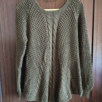 блуза плетиво в тъмно зелено , снимка 1 - Блузи с дълъг ръкав и пуловери - 40451159