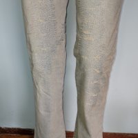 Еластични накъсани дънки с висока талия за над ботуши / bootcut, снимка 3 - Дънки - 28526769