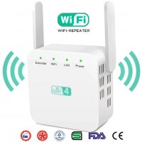 Wi-Fi усилвател рутер рипийтър MediaTek MT7628KN Wireless-N 300 Mbps + 1LAN, снимка 1 - Рутери - 26036510