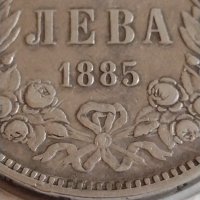 Сребърна монета 5 лева 1885г. Княжество България Александър първи 43041, снимка 5 - Нумизматика и бонистика - 43951209