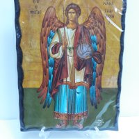 Голяма икона на Свети Архангел Михаил -- ръчна изработка, снимка 4 - Икони - 37640218