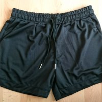 Мъжки Черни Къси Панталони за Фитнес и Спорт от Проветлива Материя, снимка 3 - Къси панталони - 36753183