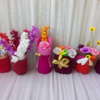 Налични вазички с цветя , снимка 3 - Декорация за дома - 27895974