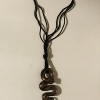 Гердан от мораново стъкло ( змия ), снимка 2 - Колиета, медальони, синджири - 43985244