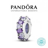 Талисман Pandora Пандора сребро 925 Purple Stones Twine. Колекция Amélie