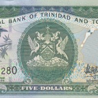 5 долара 2006, Тринидад и Тобаго, снимка 1 - Нумизматика и бонистика - 35107547
