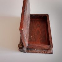 Стара дървена кутия, снимка 4 - Антикварни и старинни предмети - 38414198