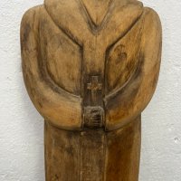 Майсторска дърворезба на монах. №4901, снимка 3 - Антикварни и старинни предмети - 43764115
