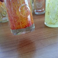 Стъклени чаши цветно стъкло , снимка 2 - Антикварни и старинни предмети - 38195299