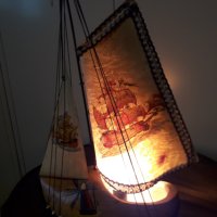 Декоративна настолна лампа от сабо, снимка 8 - Настолни лампи - 34647895