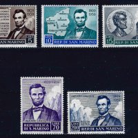 Сан Марино 1959 - Линкълн MNH, снимка 1 - Филателия - 44083984