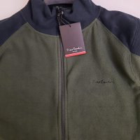 Pierre Cardin - Мъжко поларено горнище с цип Full Zip Fleece, Зелен, размери - L и XL., снимка 1 - Спортни дрехи, екипи - 39605972