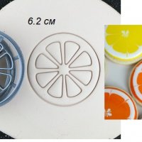 Резен портокал лимон цитрус пластмасов резец форма за фондан тесто бисквитки, снимка 1 - Форми - 28640177