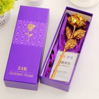 Златна роза 24К + подаръчна кутия , снимка 1 - Романтични подаръци - 28011081