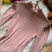 Розова блуза Амису, снимка 2 - Блузи с дълъг ръкав и пуловери - 43657216