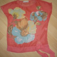С-М Пъстра лятна блузка на цветя, снимка 4 - Корсети, бюстиета, топове - 40362431