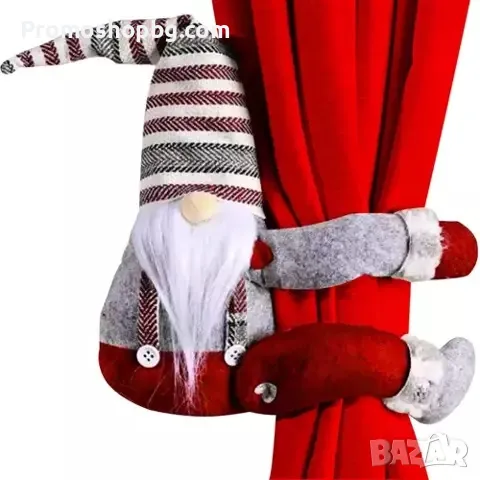 Коледна декорация за завеса/ Коледен елф/гном, снимка 1