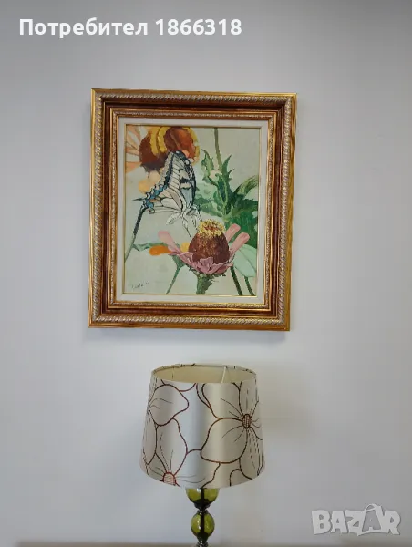 ”Пеперуда”. Ръчно рисувана картина с маслени бои върху платно. Оригинал. , снимка 1