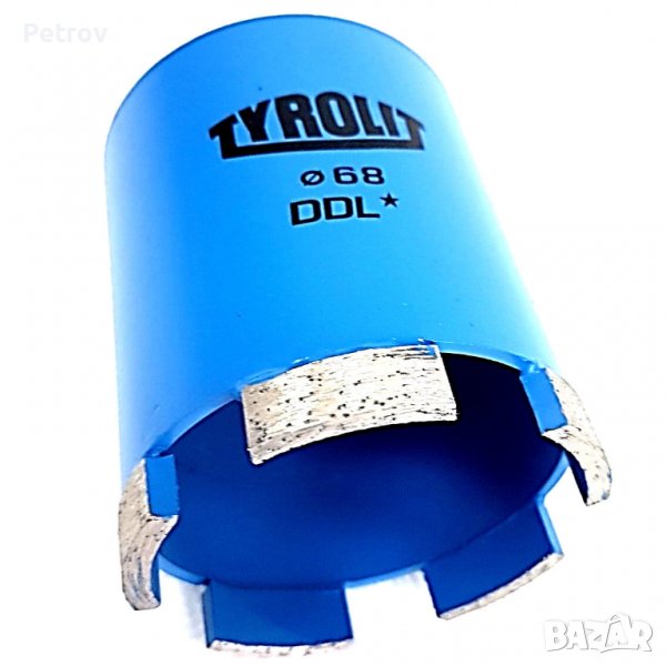 Диамантена боркорона 68x70xM16 TYROLIT DDLB1 - ПРОФЕСИОНАЛНА/ СУХО ПРОБИВАНЕ/ за конзоли/ GERMANY !!, снимка 1