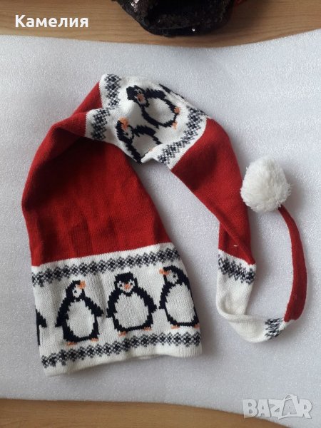 Зимна шапка с пингвини, снимка 1