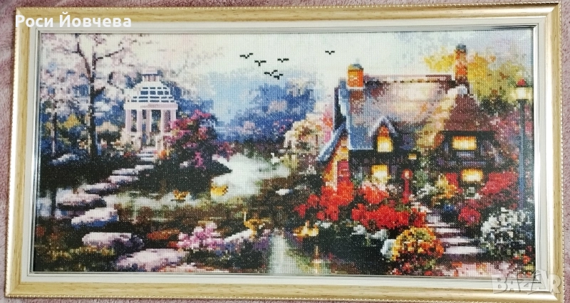 Ръчно бродирана гоблен в рамка, снимка 1