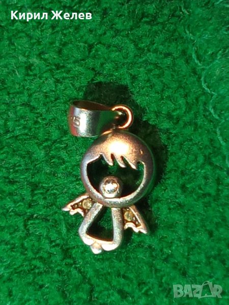 СРЕБЪРНА ФИГУРАЛНА АРТ ВИСУЛКА СРЕБРО 925 с ФАСЕТИРАНО ИСКРЯЩО КРИСТАЛЧЕ 40134, снимка 1