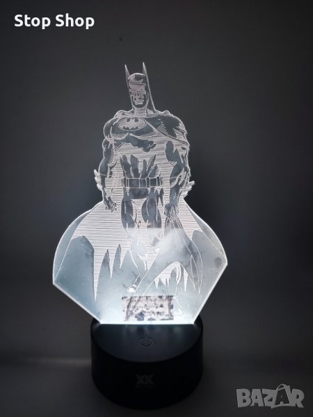Batman Батман Екшън фигурки 3D настолна лампа 7 променящи цвета нощна лампа, снимка 1