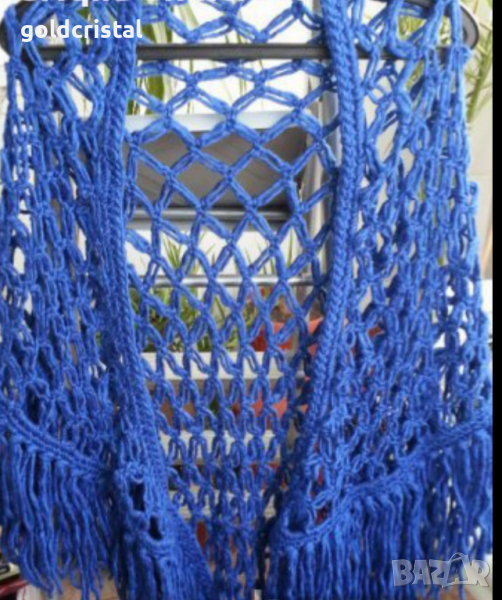 красив син шал, снимка 1